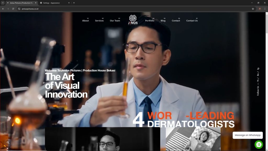 website company profile - Jenius Pictures Production House Bekasi